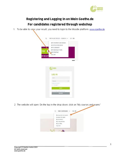 goethe.de result|Registering and Logging In on Mein Goethe .